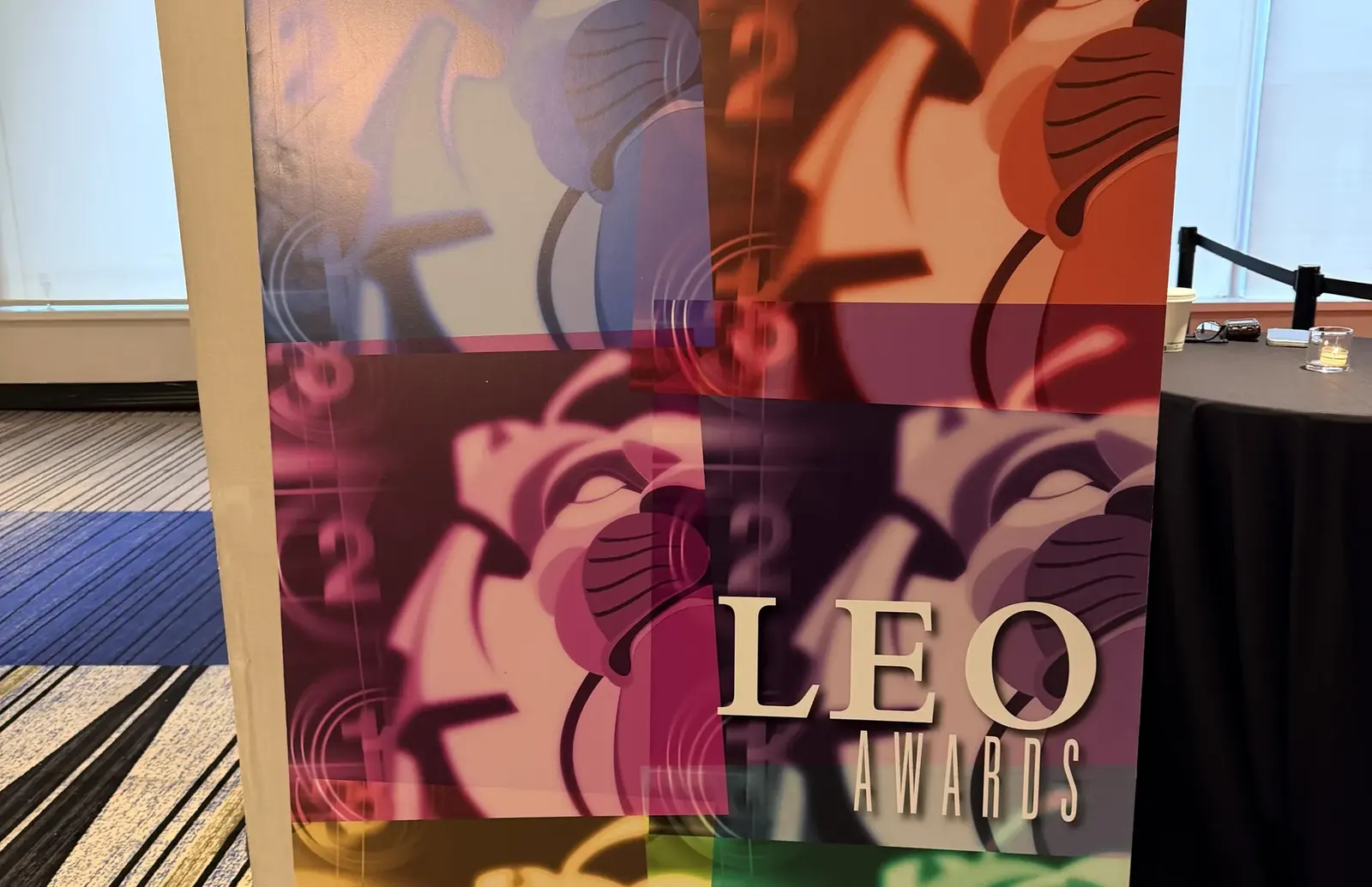 Leo Awards sign inside the 2026 BC Leo Awards venue