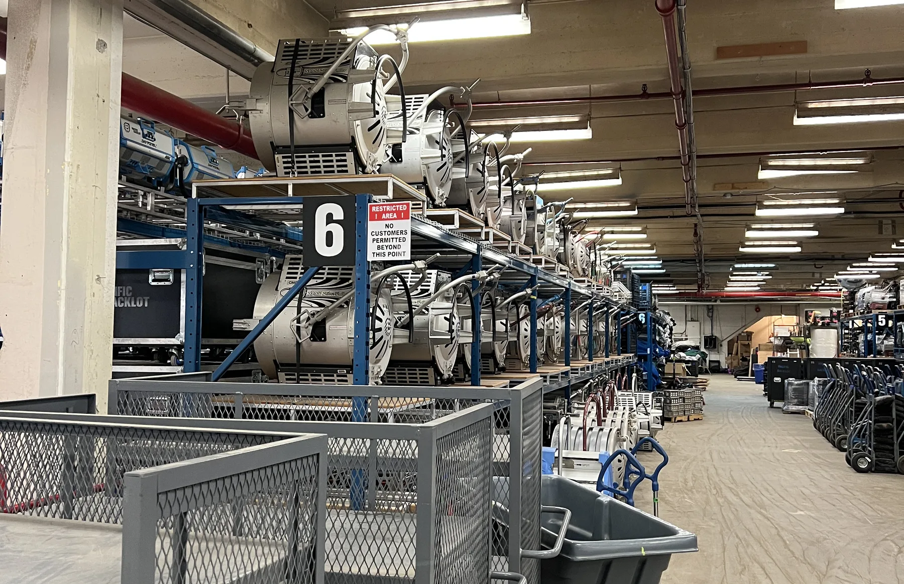 Lighting and grip inventory during a Vancouver production infrastructure visit