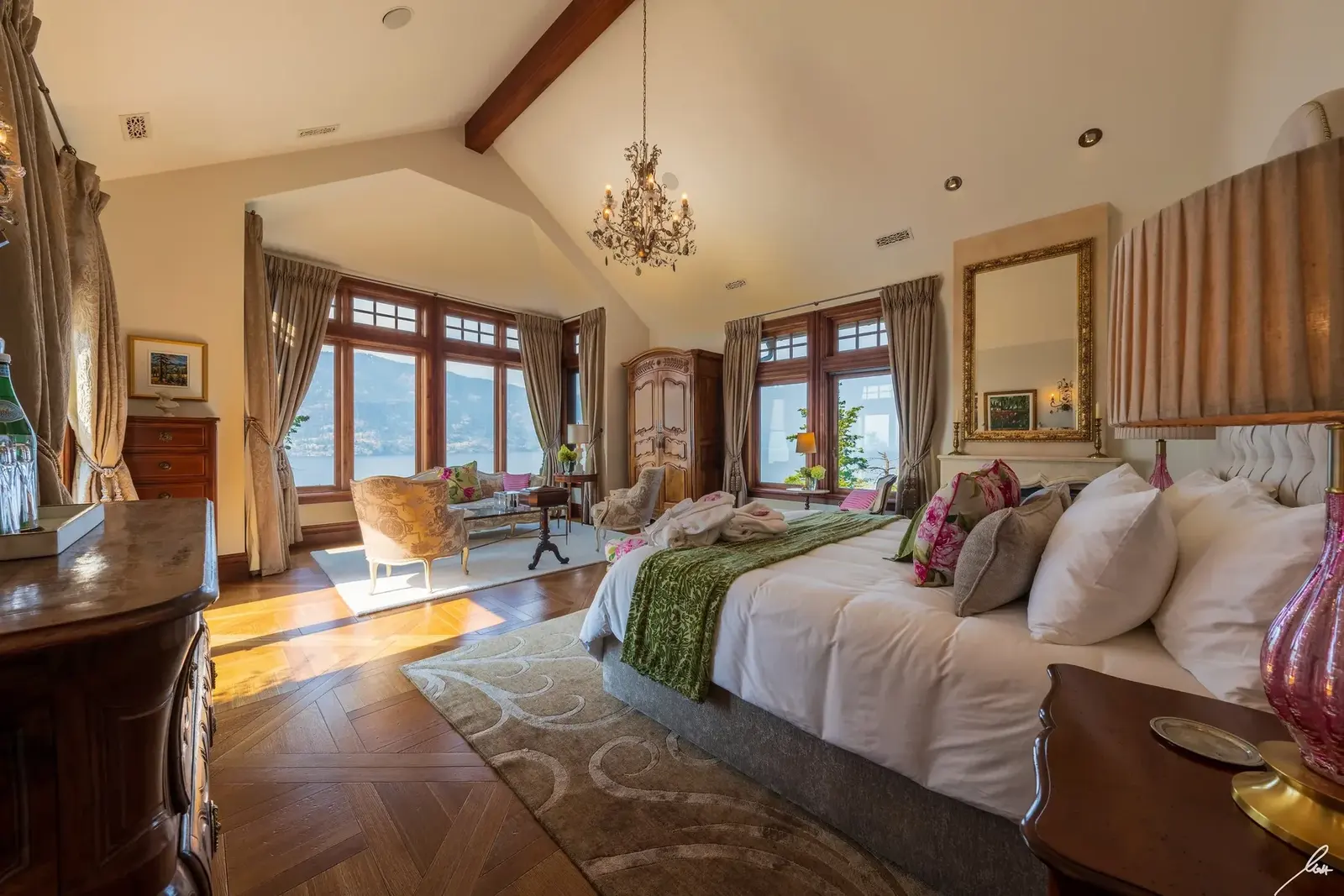 Chateau Okanagan interior suite with lake views