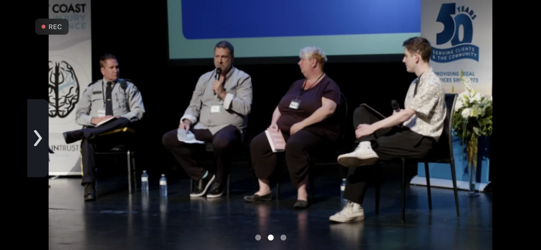 Panel discussion on stage during BrainTrust Canada's conference