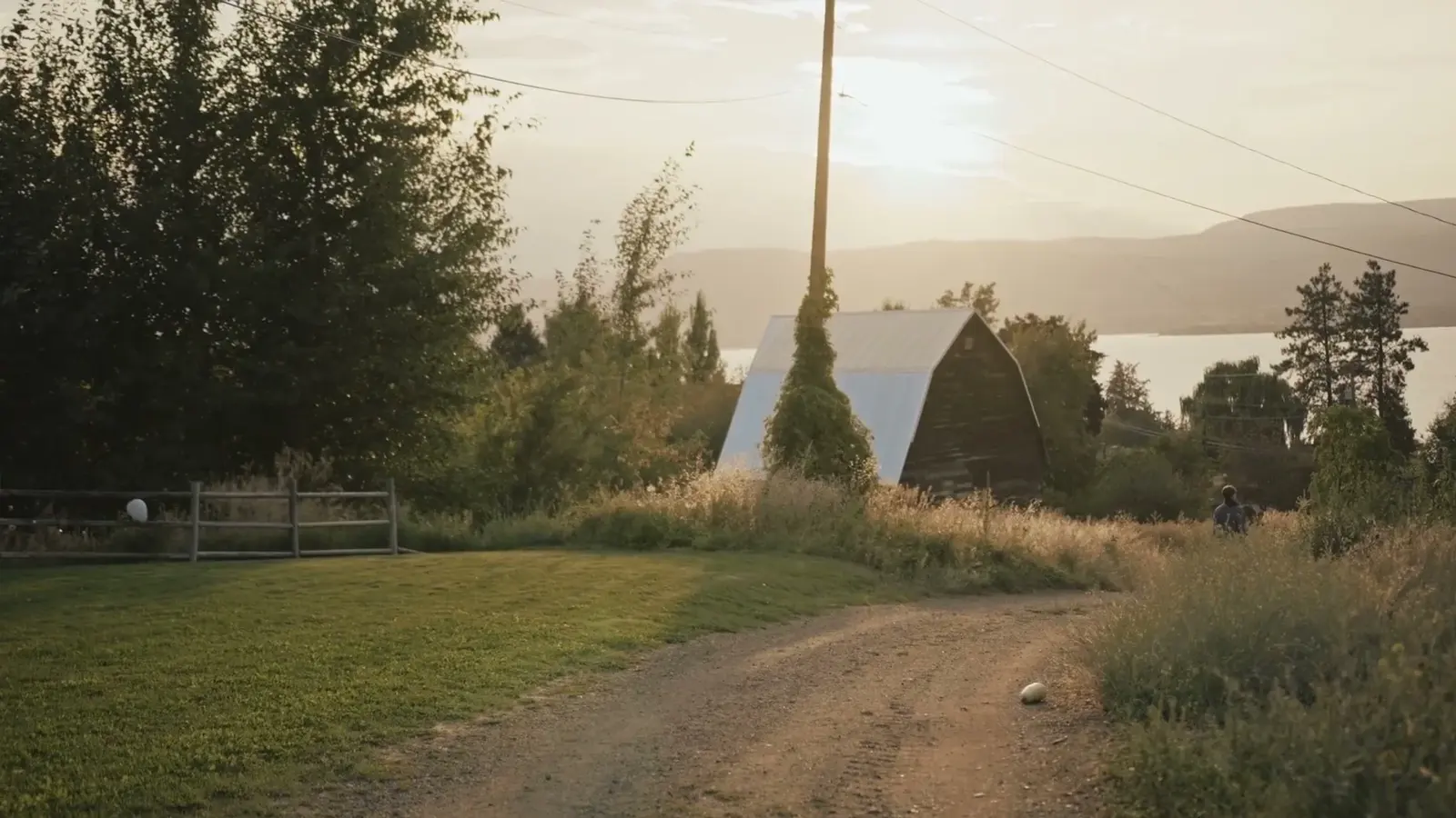 Late sunlight across a rural Kelowna property in Colorado