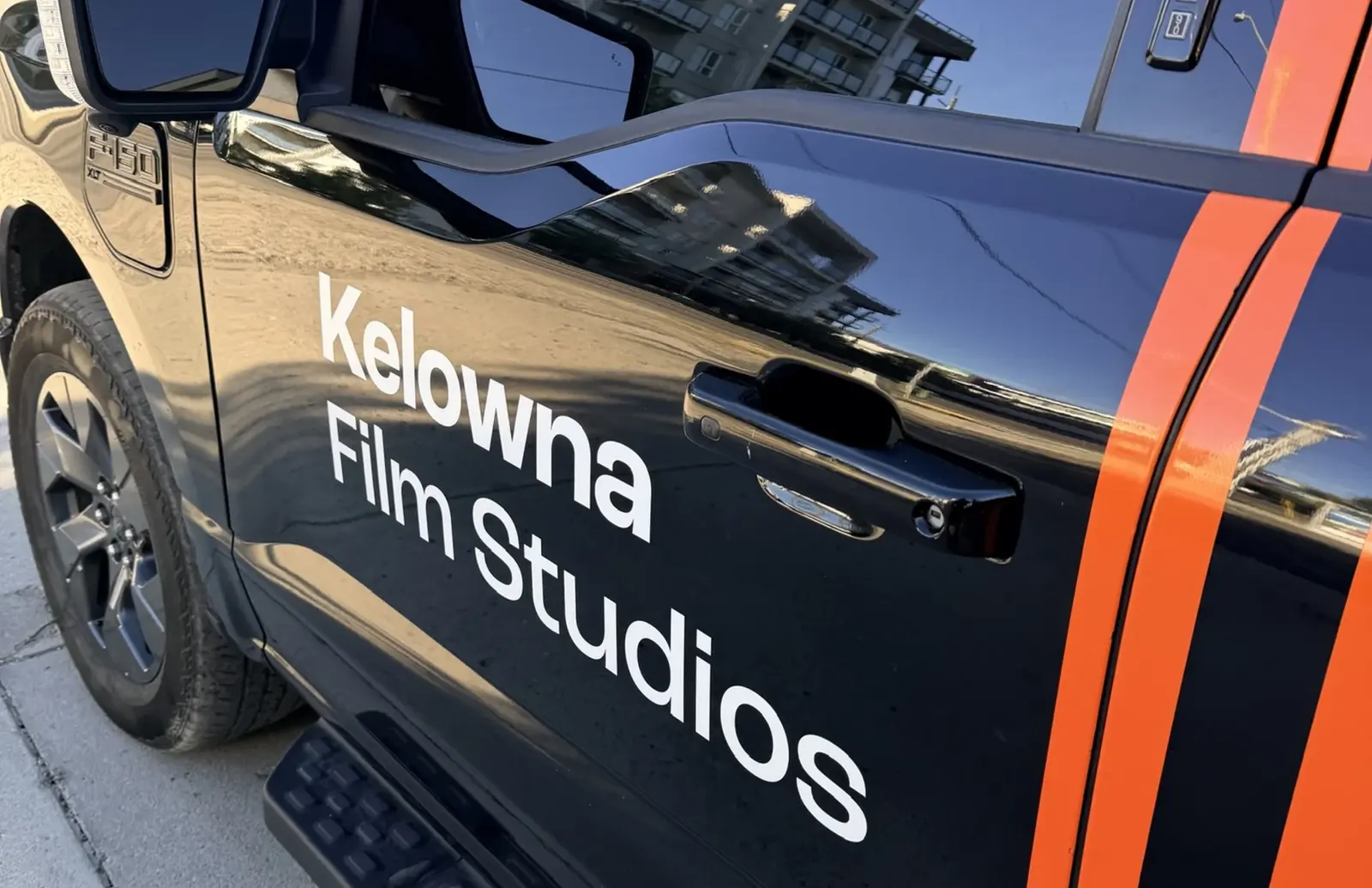 Kelowna Film Studios field vehicle photographed during Displaced development work