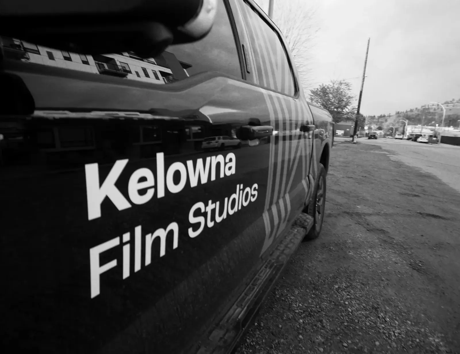 Kelowna Film Studios truck parked during location research for Last of a Dying Breed