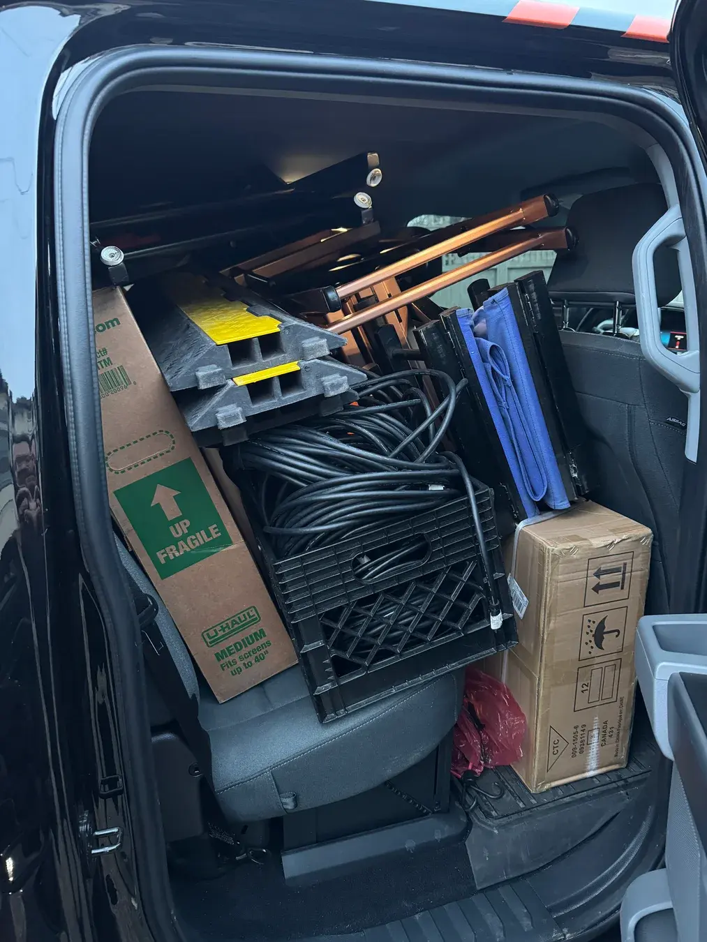 Production gear package prepared for a Netflix EPK day