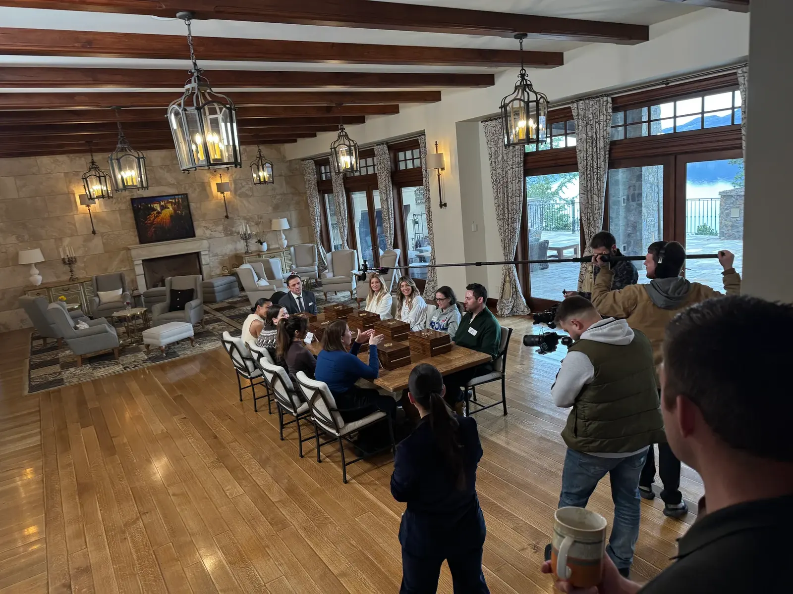 KFS-supported press room setup during the Netflix Million Dollar Secret EPK day