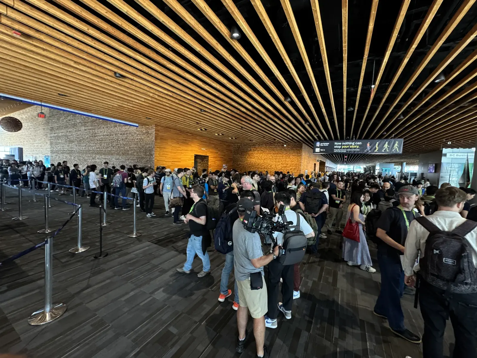 Busy Vancouver Convention Centre floor during NVIDIA SIGGRAPH production support