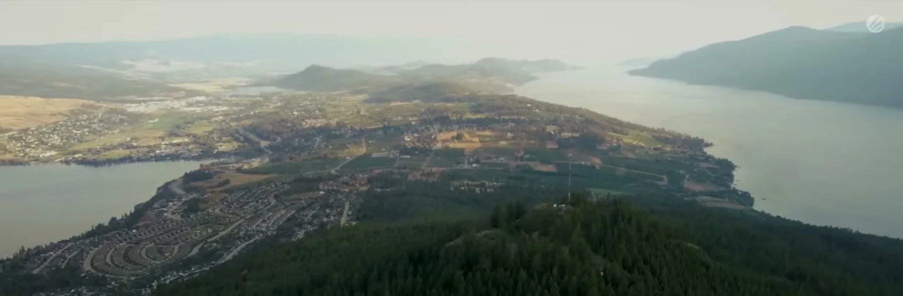 Aerial Okanagan landscape frame from the ESL Counter-Strike player profile
